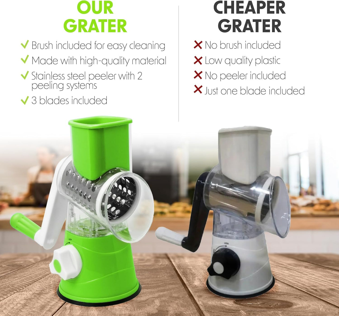 RALLADOR ROTATORIO PRO COCINA