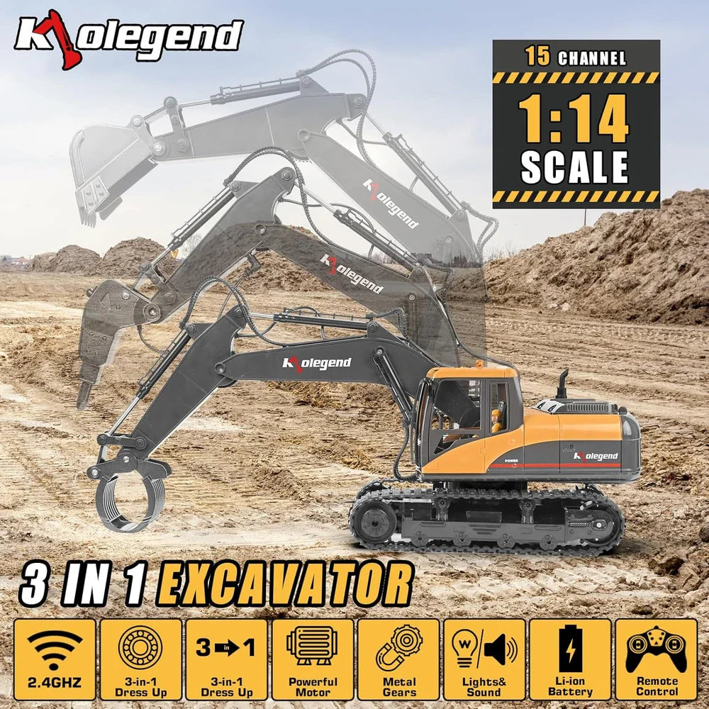 EXCAVADORA RC 3 EN 1 KOLEGEND