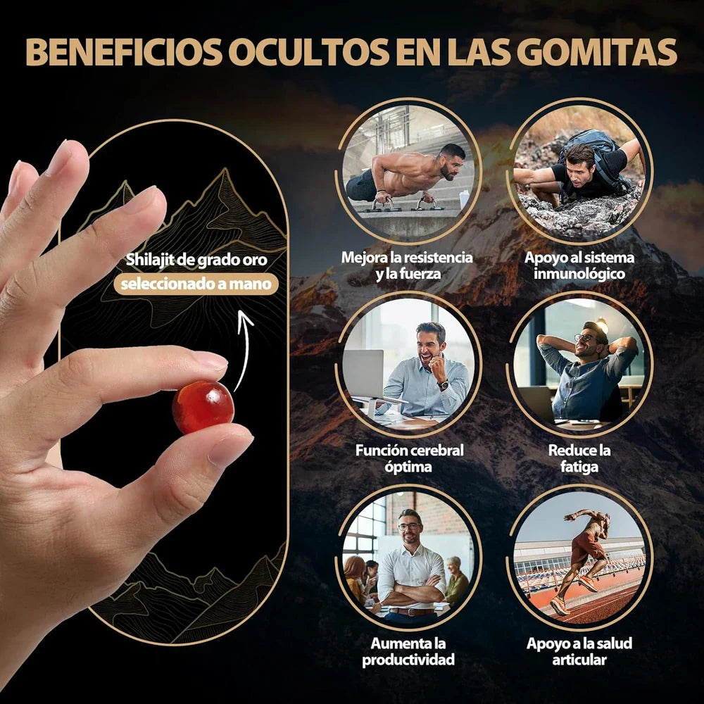 WINDBOSS GOLD SHILAJIT GUMMIES DEL HIMALAYA EN GOMINOLAS