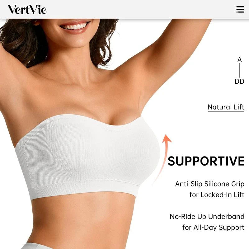 SUJETADOR STRAPLESS CON CIERRE LATERAL