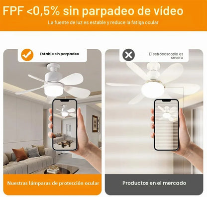 VENTILADOR DE TECHO CON LUZ Y MANDO