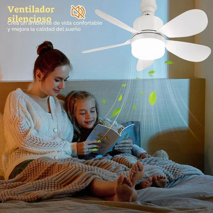 VENTILADOR DE TECHO CON LUZ Y MANDO