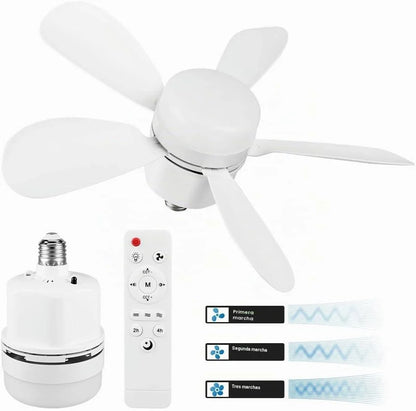 VENTILADOR DE TECHO CON LUZ Y MANDO