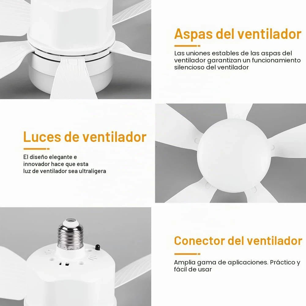 VENTILADOR DE TECHO CON LUZ Y MANDO