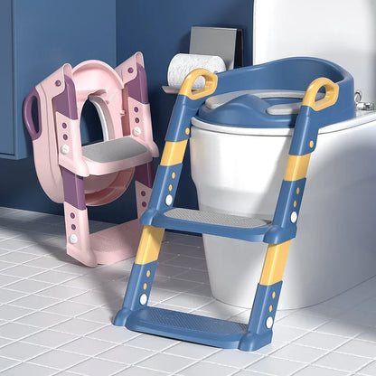 ASIENTO ENTRENAMIENTO INODORO CON ESCALERA PARA NIÑOS