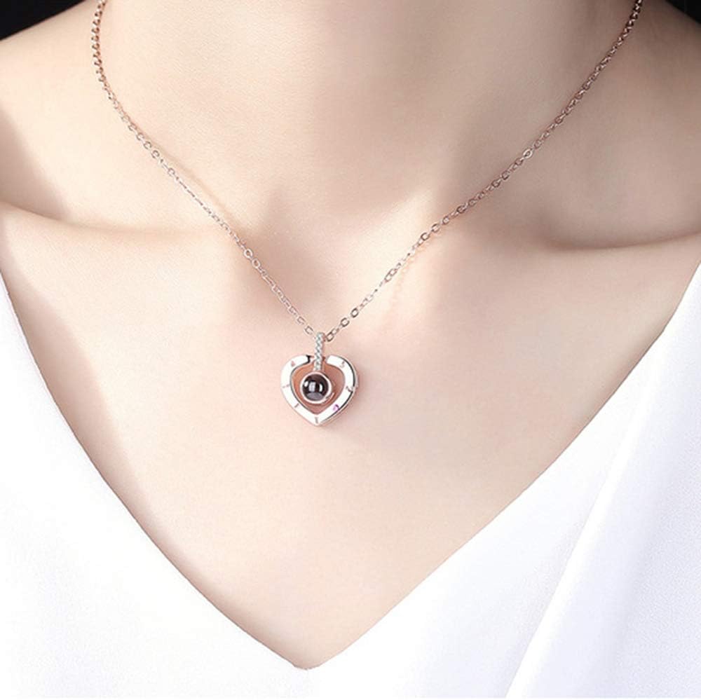 COLLAR CORAZÓN DE AMOR- TE AMO EN 100 IDIOMAS