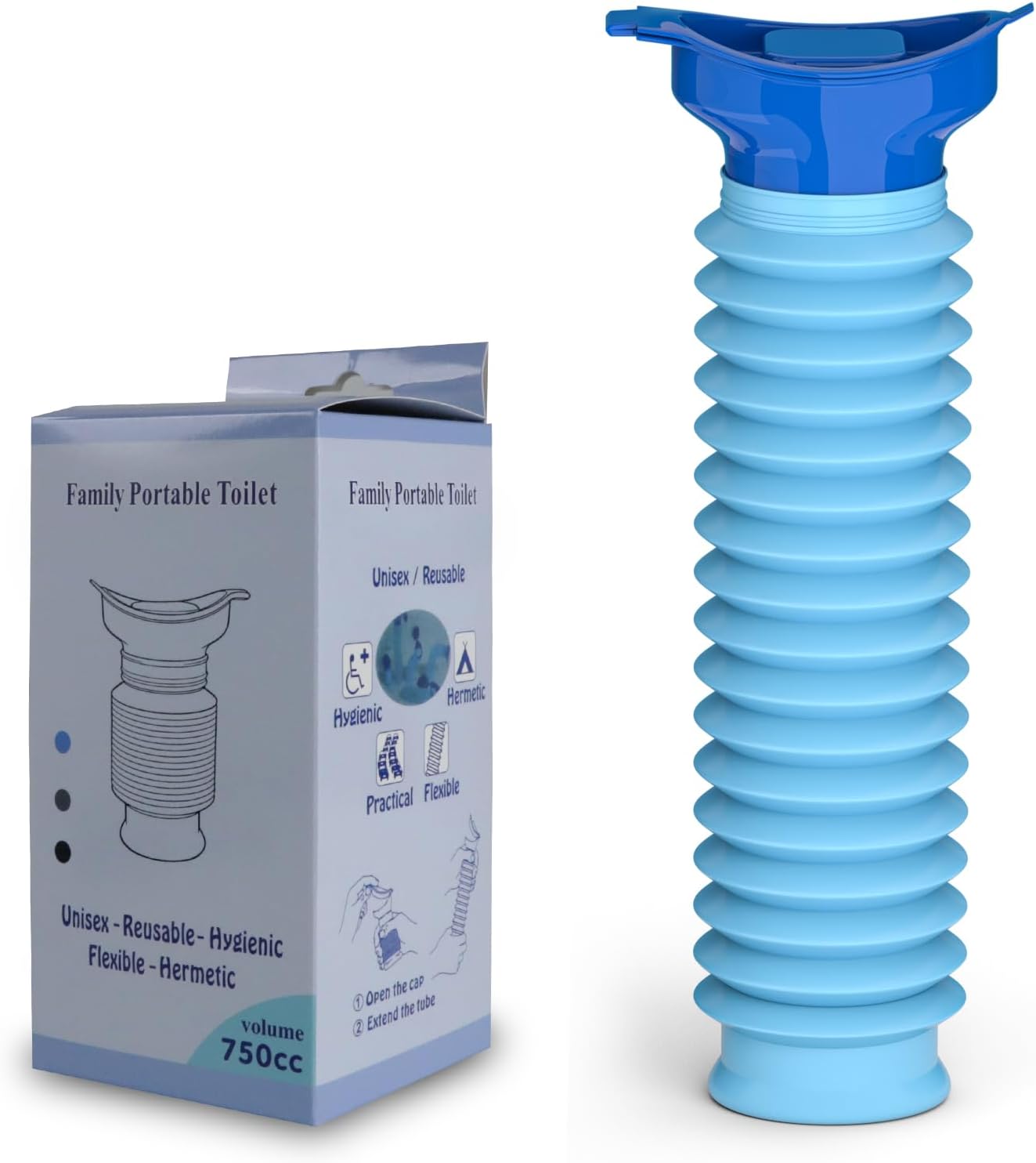 ORINAL PORTÁTIL COMPACTO PLEGABLE DE VIAJE