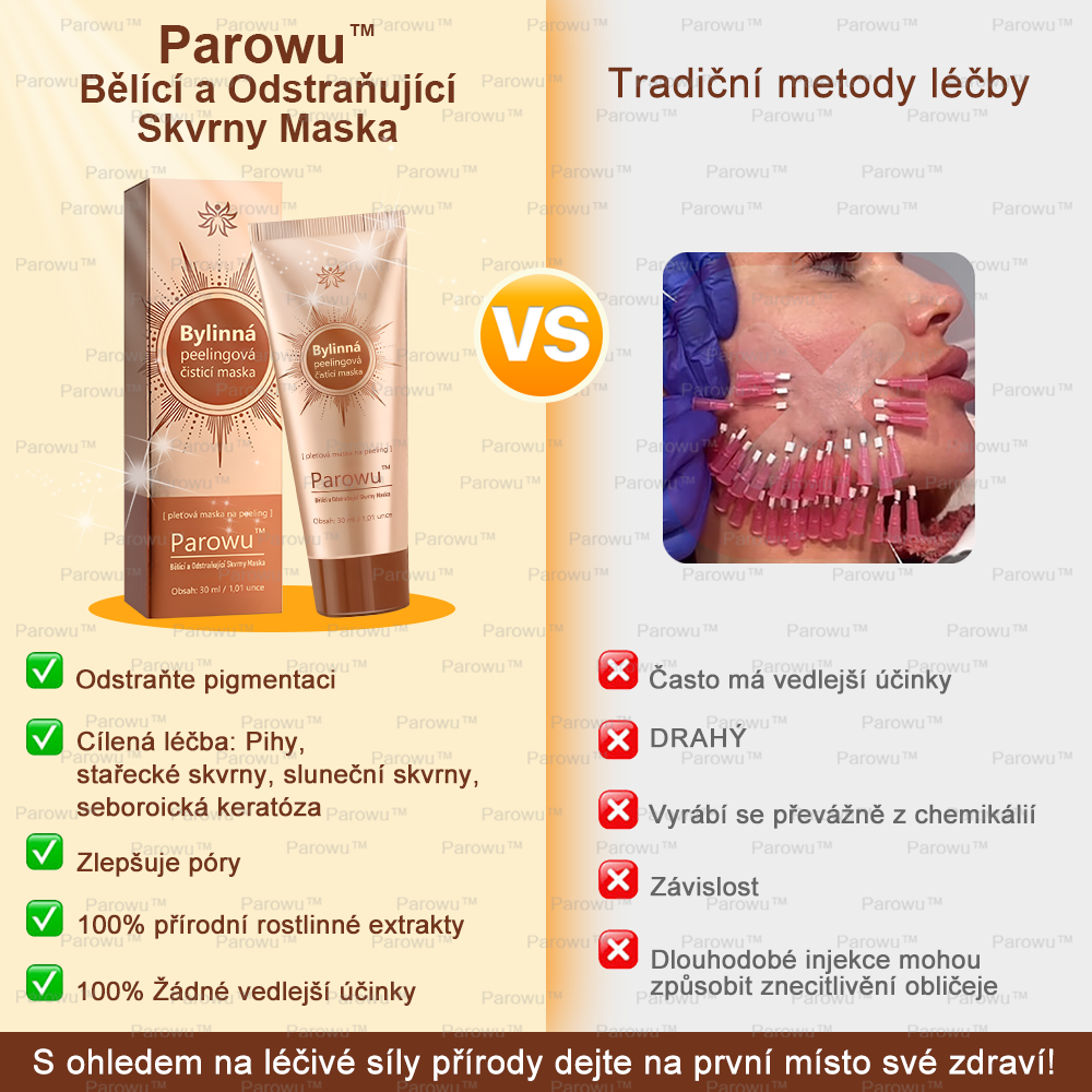 MÁSCARA DESPÍDETE DE LAS MANCHAS - PARAWO