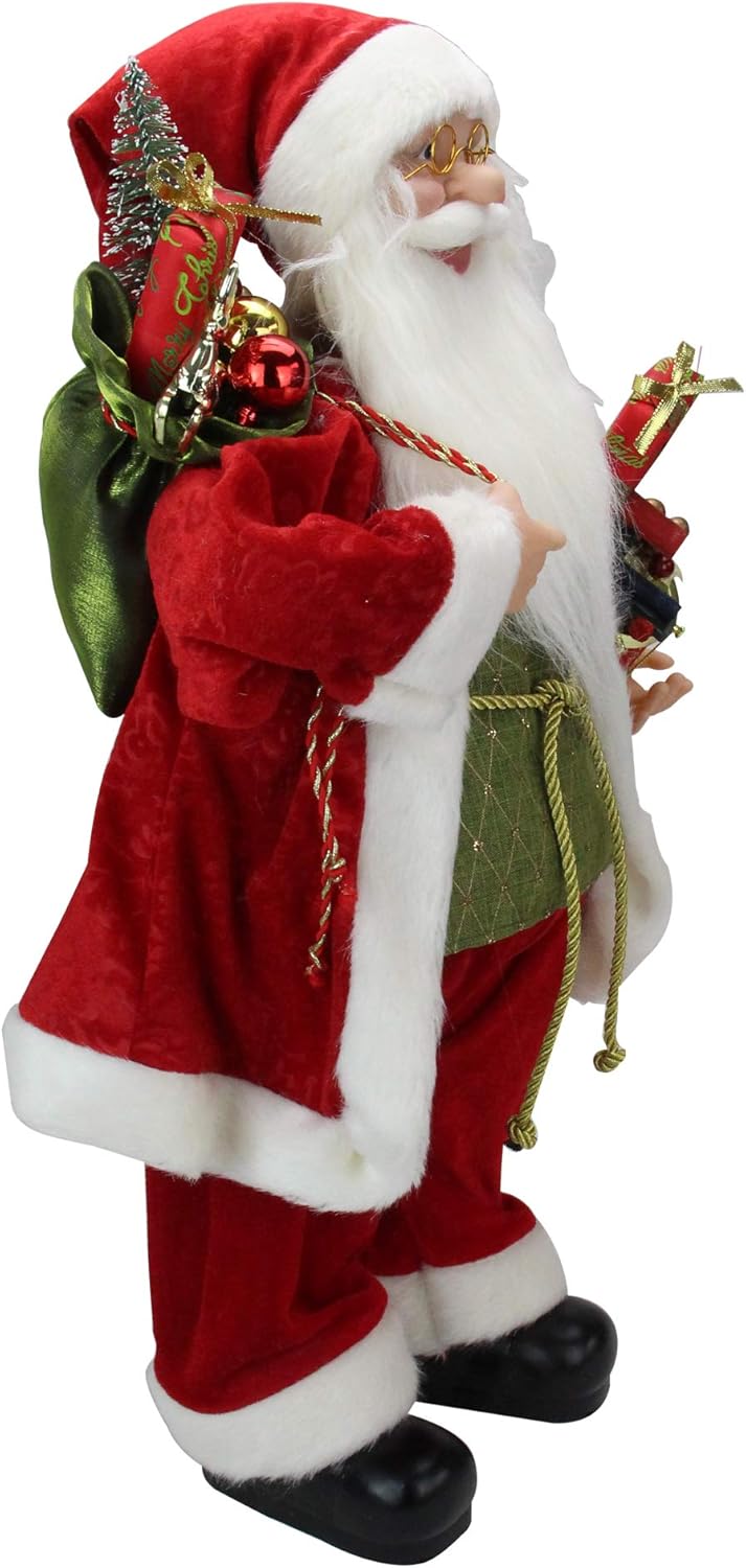 FIGURA NAVIDEÑA DE SANTA DE 90CM  CON REGALOS