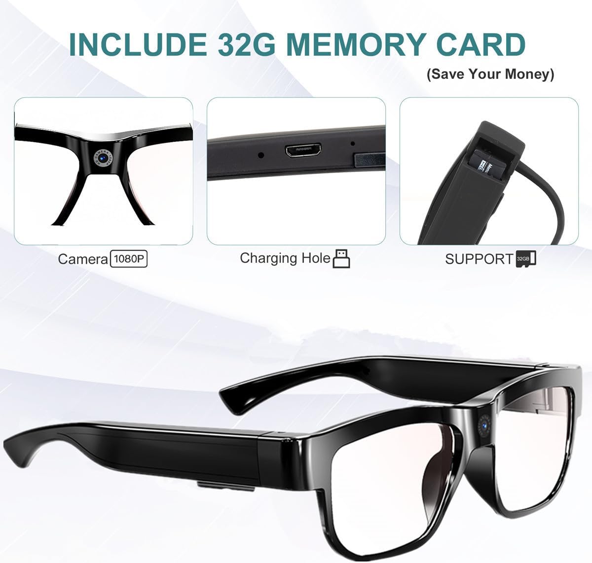 GAFAS CÁMARA HD PORTÁTILES