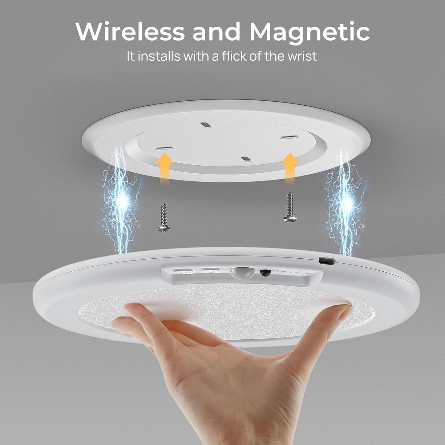 LUZ INALAMBRICA RECARCABLE - CON SENSOR DE MOVIMIENTO (PACK X 4 UND)