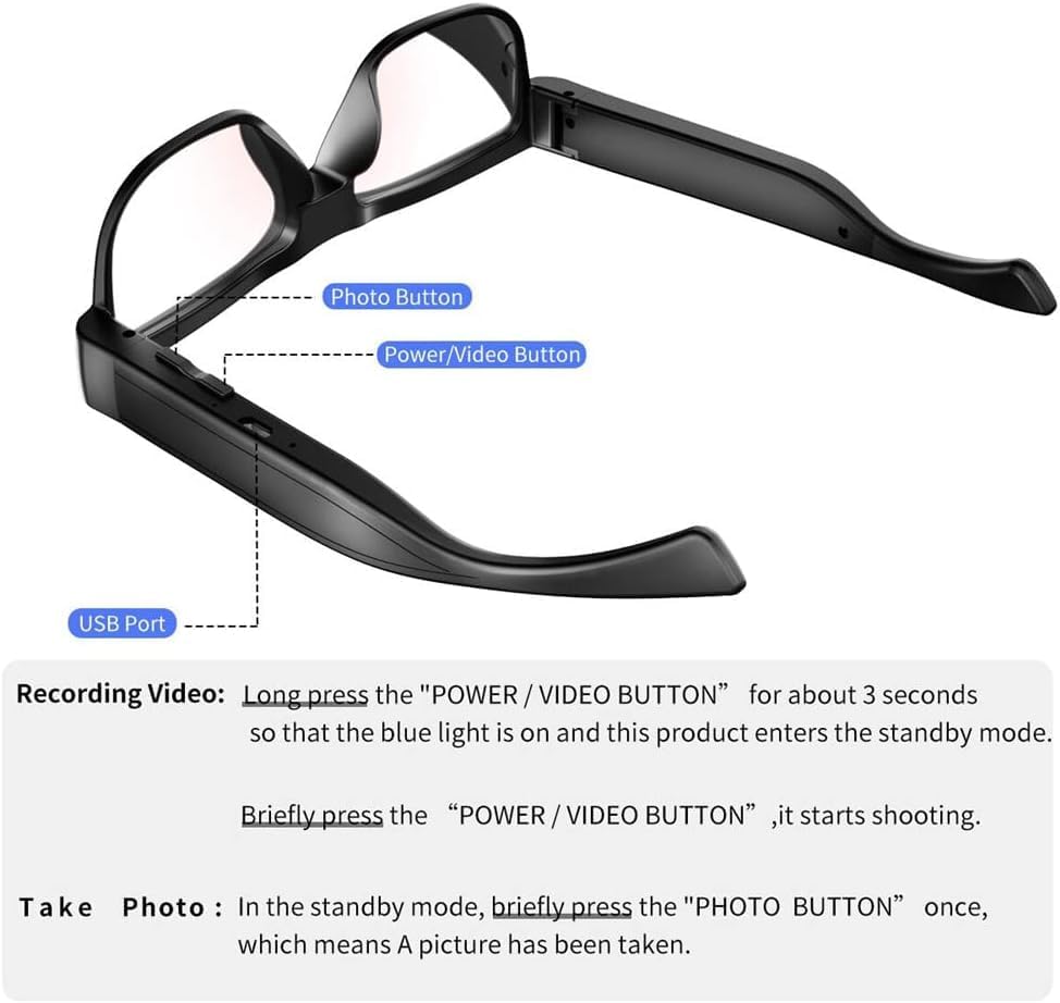 GAFAS CÁMARA HD PORTÁTILES