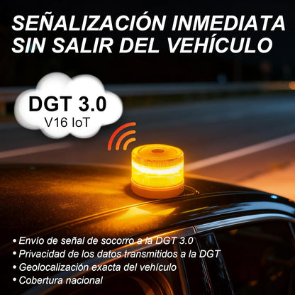ANTELA LUZ EMERGENCIA BALIZA V16 HOMOLOGADA DGT CON GEOLOCALIZACIÓN
