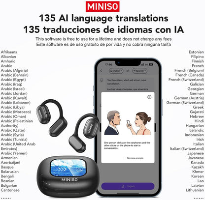 AURICULARES INTELIGENTES CON TRADUCION EN TIEMPO REAL Y 32 HORAS DE BATERIA