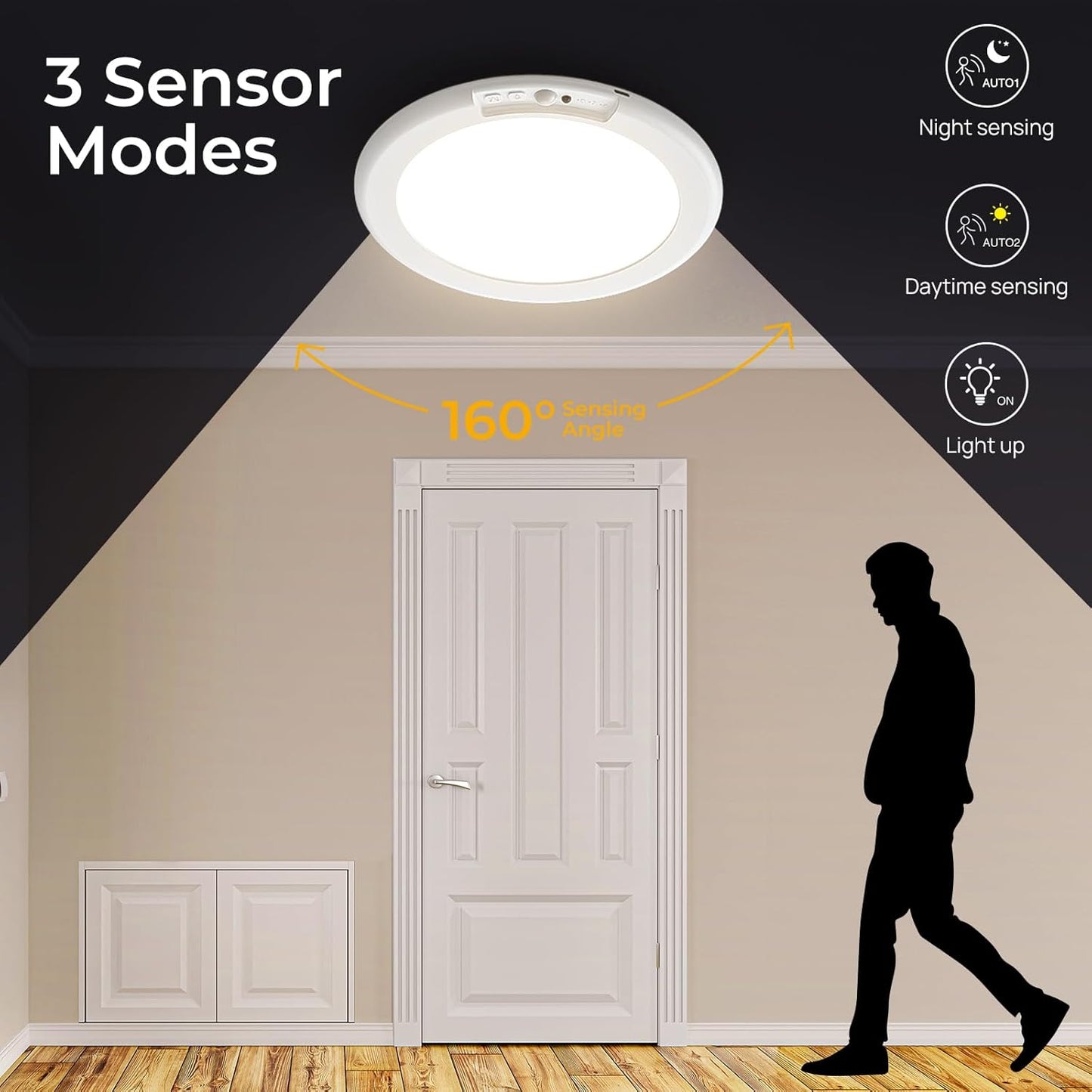 LUZ INALAMBRICA RECARCABLE - CON SENSOR DE MOVIMIENTO (PACK X 4 UND)